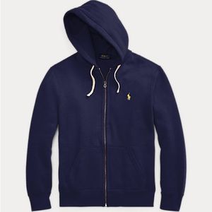 Polo Ralph Lauren Fleece Full Zip Hoodie Cruise Navy Size Large